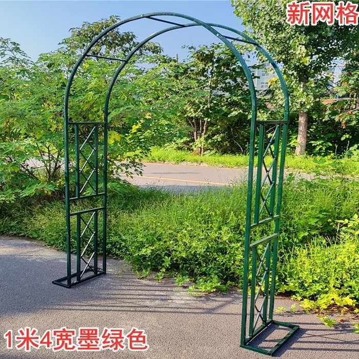 정원 아치 가든 넝쿨 지지대 철제 울타리 펜스 장미 블랙 색상 식물지지용 금속프레임 - 상세 이미지 4