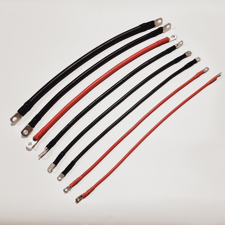 우리파파 실리콘 전원 케이블 동관 단자 터미널 압착 전선 배터리 연결 4AWG - 30CM - 상품 이미지