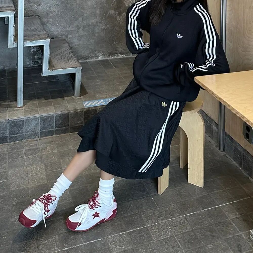 아디다스 오리지널 레이어드 스커트 여성 데일리 치마 블랙 KT4999 - 상세 이미지 4