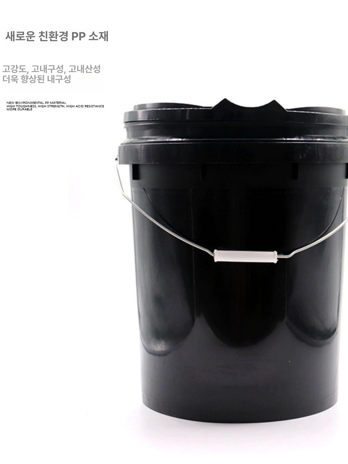 광택패드 세척 자동차 연마 회전 청소 버킷 블랙 - 상세 이미지 4