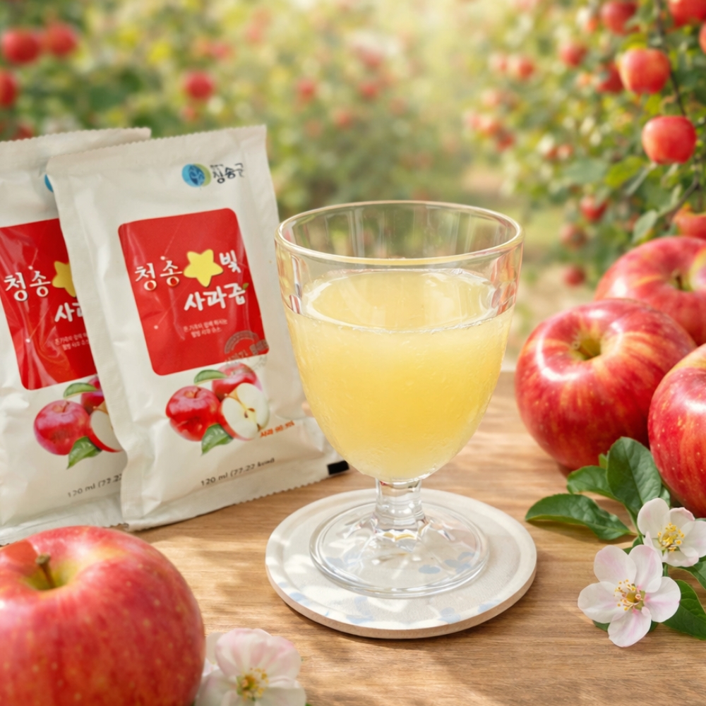 별이송송 달콤한 청송 사과즙 제품 이미지