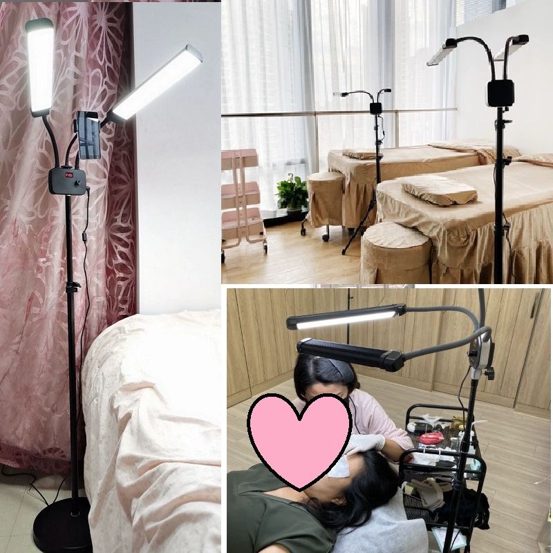 뷰티샵 램프 삼각대 왁싱 반영구 피부샵 이중 조명 미용 LED 듀얼 1.6m - 상세 이미지 2