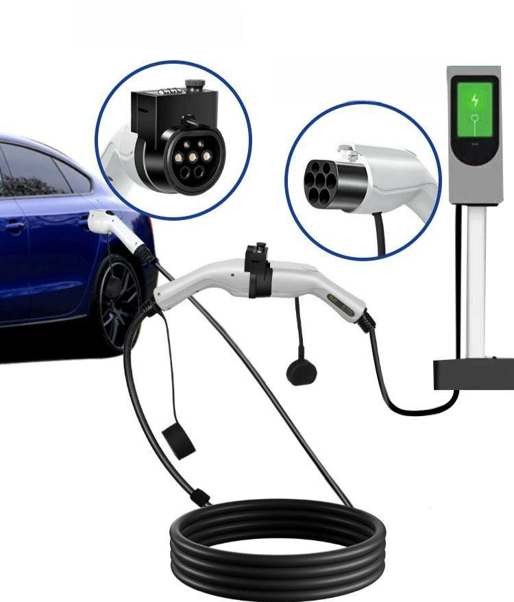 전기차 충전기 연장케이블 어댑터 비상용 3m 상품 코드 2m 32A 7KW - 상품 이미지