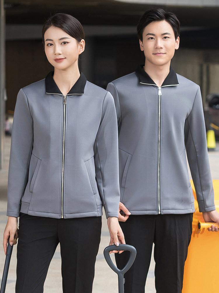 호텔 미화복 리조트 가을 겨울 객실 청소 작업복 청소복 긴팔 유니폼 - 상세 이미지 3