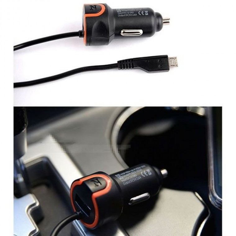 차량용 핸드폰 충전기 2.4A 시거잭 고속 스마트폰 USB - 상품 이미지