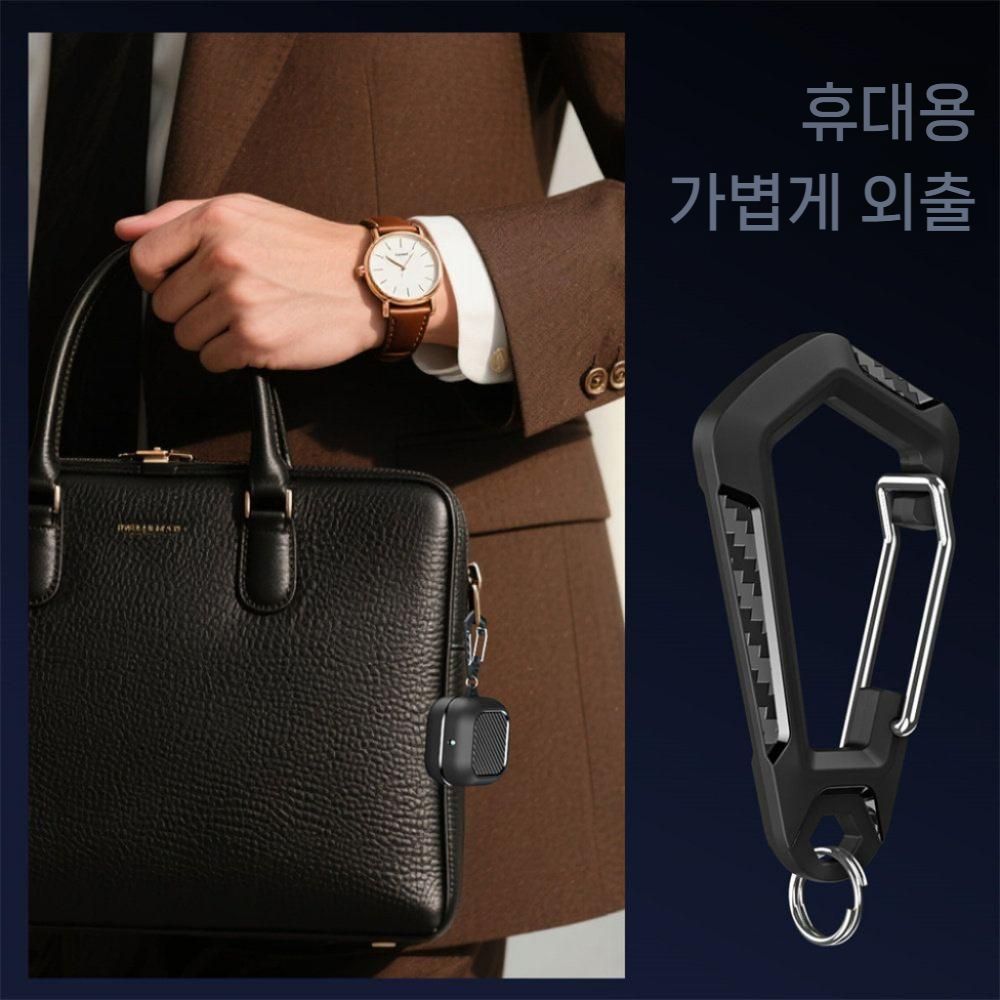 갤럭시 버즈4 프로 카본 패턴 하드 보호 후크 고리 풀커버 - 상세 이미지 5
