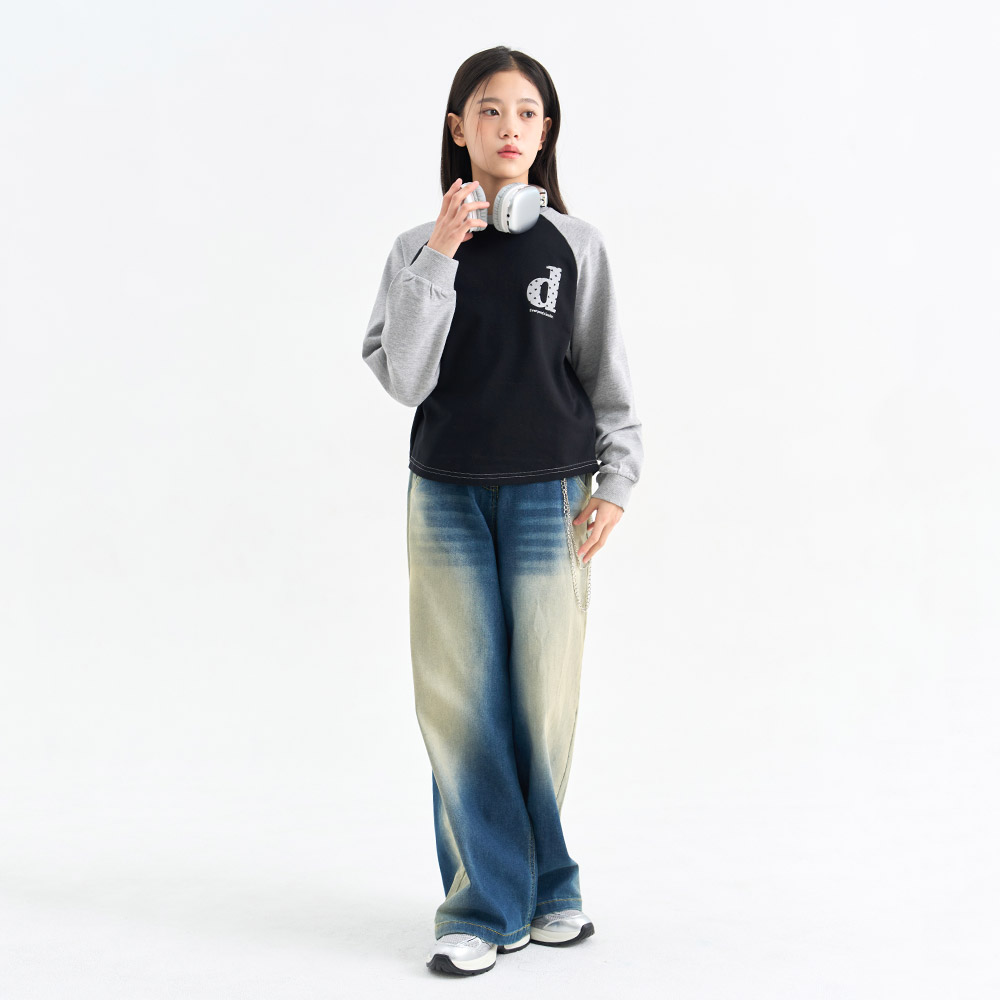 더데이걸 뒤밴딩 와이드 데님 TGTJ26102 - 상세 이미지 3