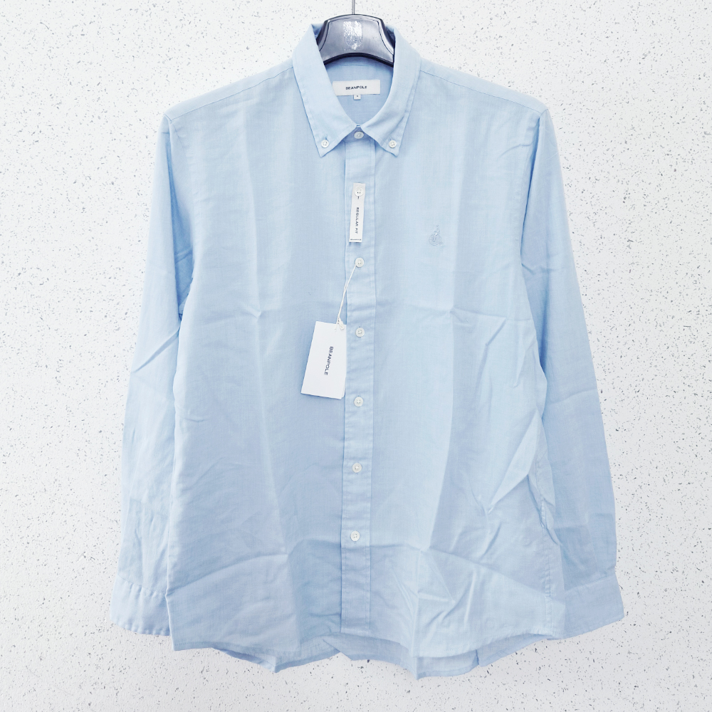 [백화점as] 빈폴 아울렛 남자 리넨 블렌드 데일리 긴팔 셔츠 364C22Q - 상품 이미지