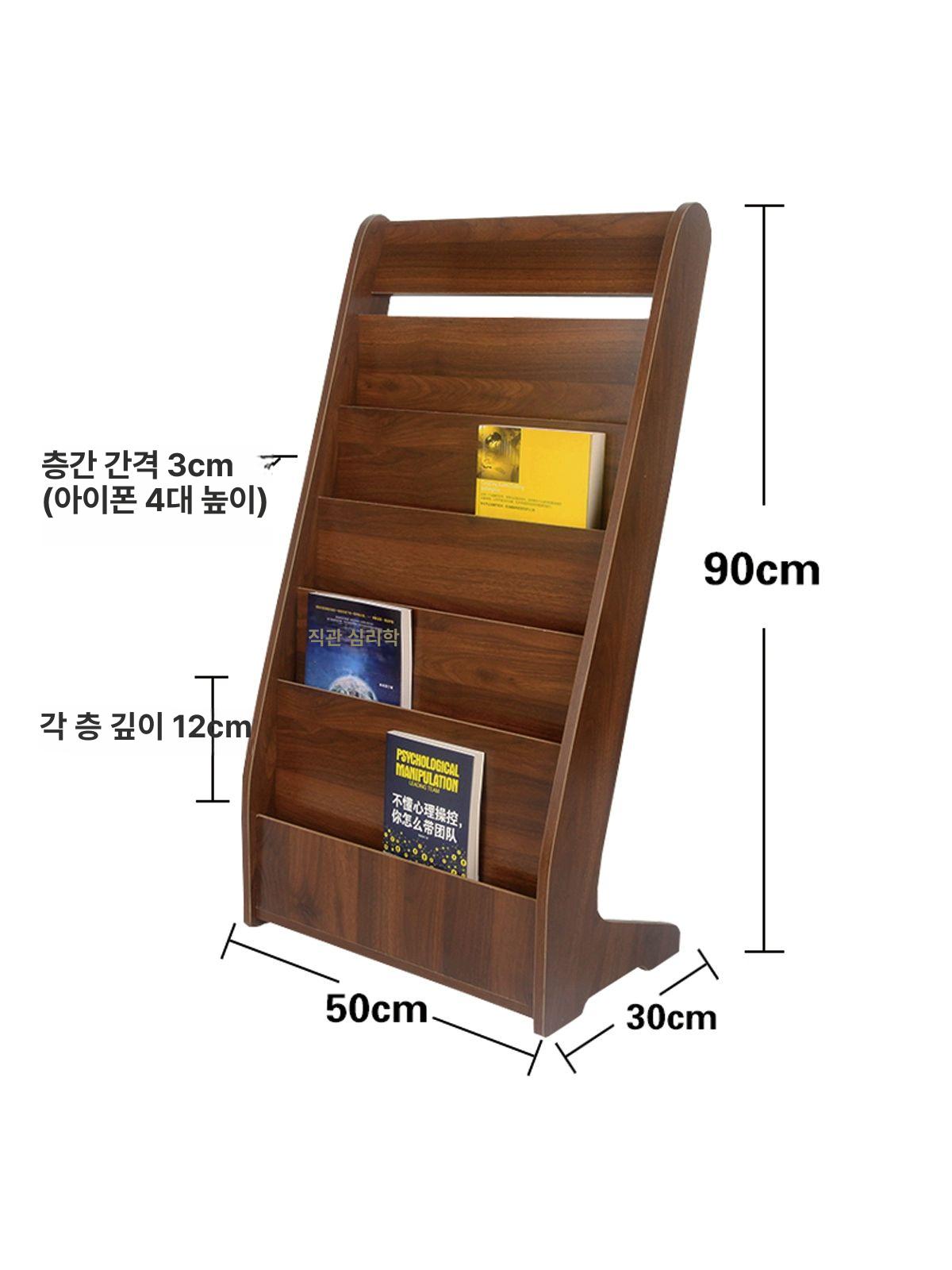 도서 진열대 홍보물 브로슈어 업소용 상품 입구 5단 월넛 - 상세 이미지 3