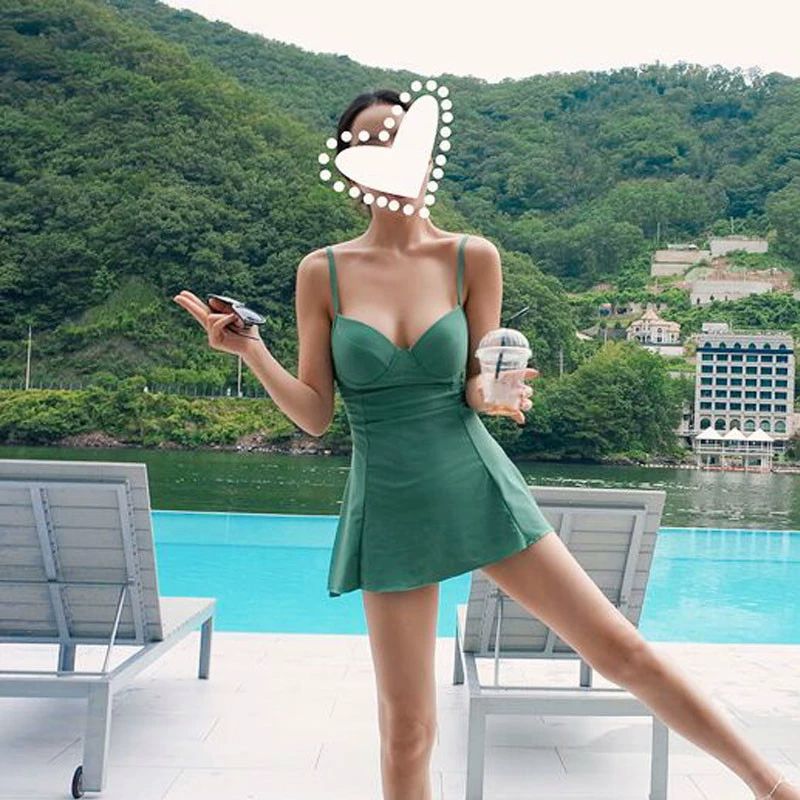 여성 치마 수영복 동남아 워터파크 여행 원피스 필리핀 민트그린 S - 상품 이미지