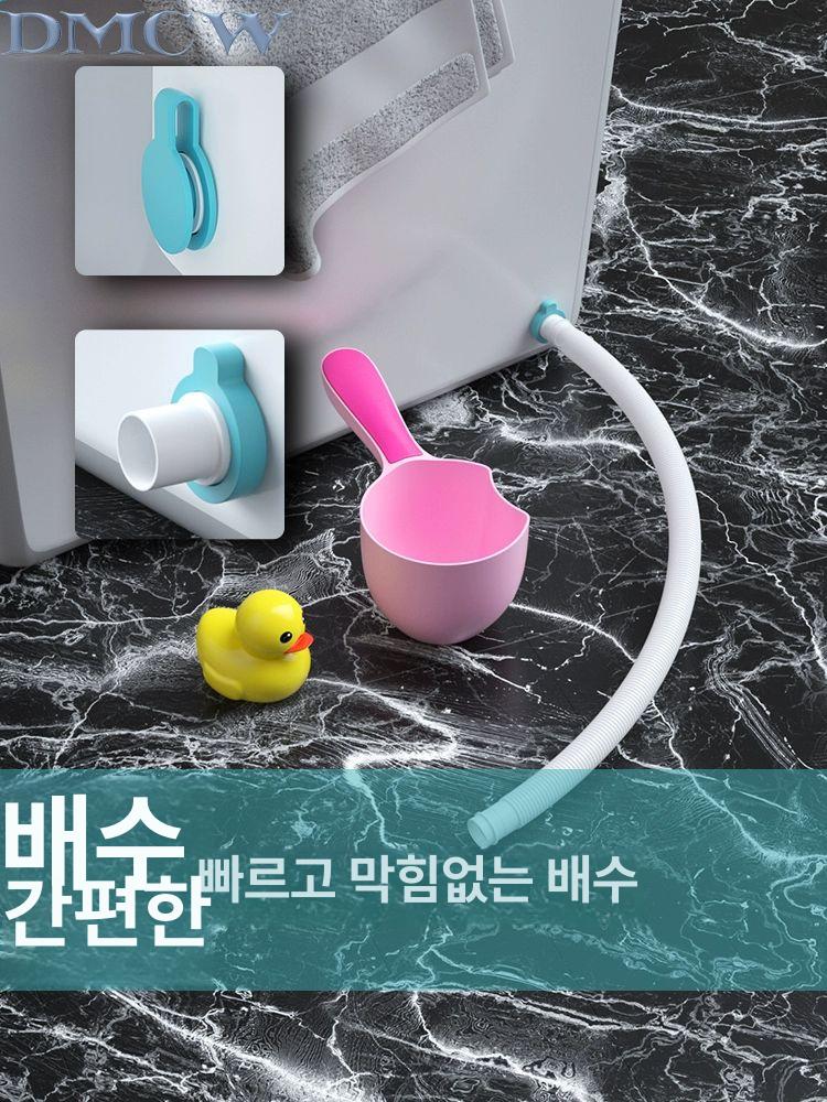 반신욕 접이식욕조 가정용욕조 공간절약 홀로사우나 목욕통 블루 20kg내사용 - 상세 이미지 3
