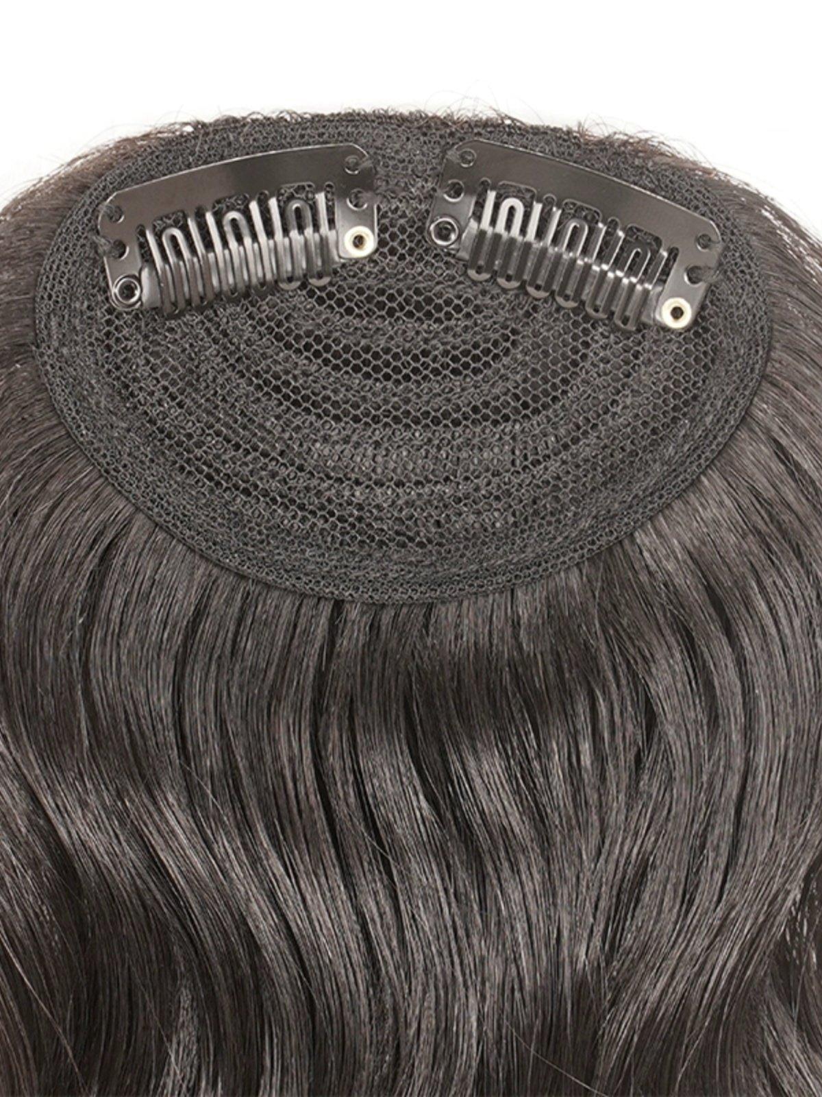 부분가발 앞머리 정수리 붙임머리 라인 인모 사이드뱅 내추럴블랙 20cm - 상세 이미지 4