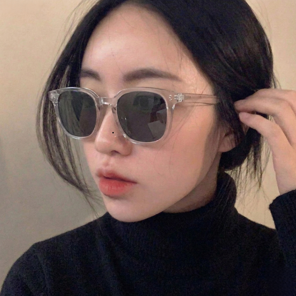 오버사이즈 UV 자외선차단 틴트 뿔테 가벼운 데일리 선글라스 이미지 3