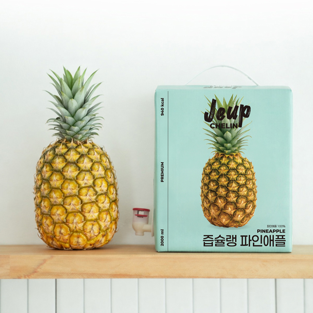즙슐랭 고당도 파인애플즙 2L 대용량 NFC 착즙주스 100% BIB - 상세 이미지 2