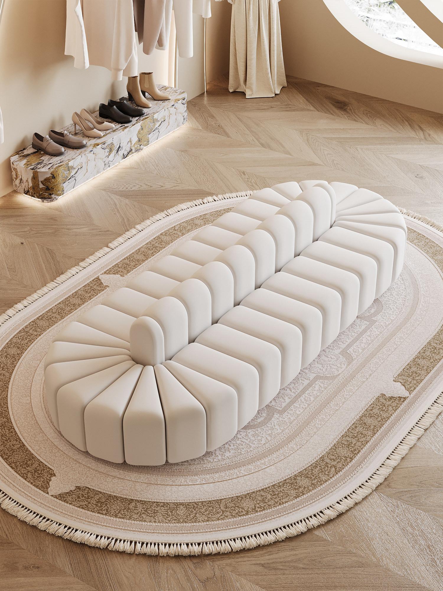 양면 구름 소파 블랙 패브릭 화이트 라운지 쇼파 대기실 블랙 160x120x63cm 3단 테크 패브릭/고양이 긁힘 방지 가죽 - 상세 이미지 2