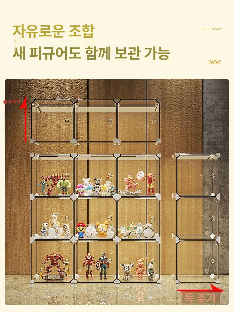 led 진열장 피규어 장난감 보관함 아크릴 장식장 진열장 피규어케이스 - 상세 이미지 3