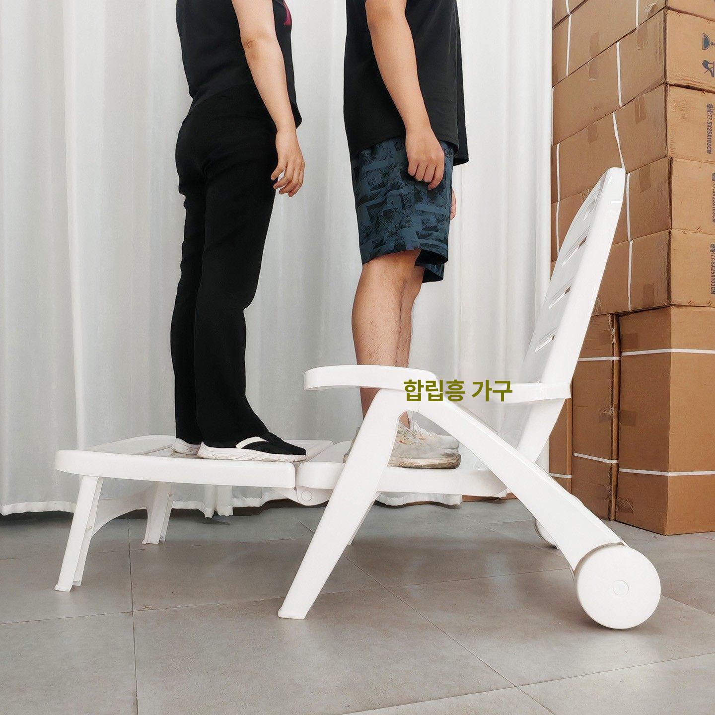 야외 썬베드 태닝 테이블 썬텐 선배드 수영장 라운지 접이식 리클라이너 국내 125kg - 상세 이미지 4