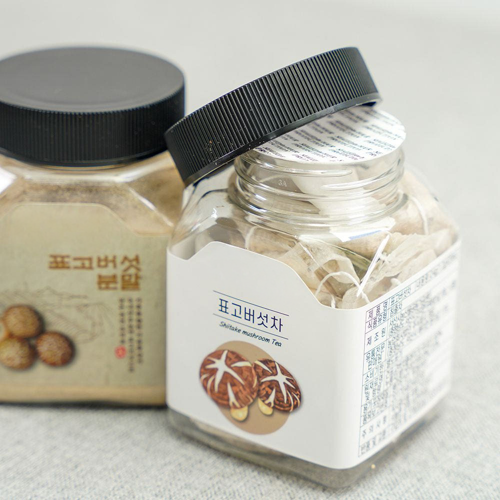 2단 건표고 버섯 차 분말가루 선물세트 - 상세 이미지 4