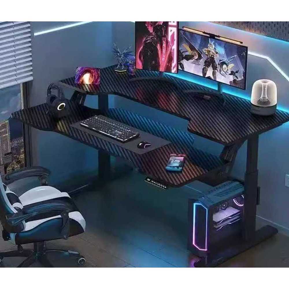 모션 게이밍 테이블 높이조절 PC방 용 전동 컴퓨터 책상 100x70x90 - 상품 이미지