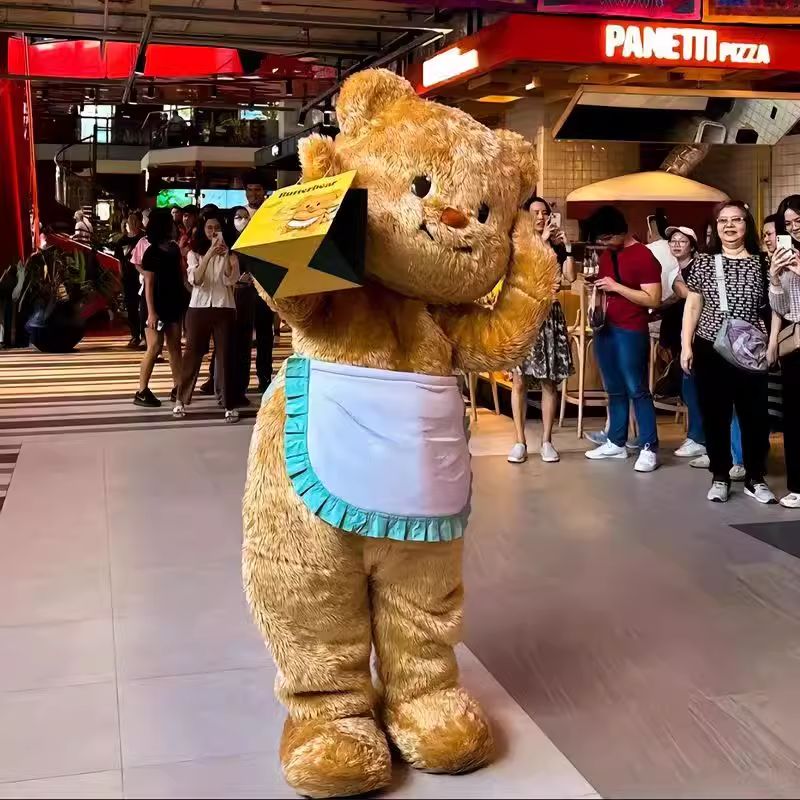 인형탈 테디베어 졸업사진컨셉 공연 놀이동산 축제 캐릭터 버터베어 프리사이즈 158-175 - 상세 이미지 2