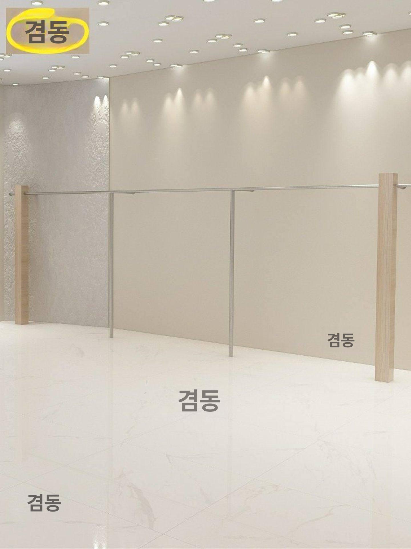 원목 드레스룸 스탠드옷걸이 매장용 옷가게 거실 수납 L자형 바닥 선반 - 상세 이미지 5