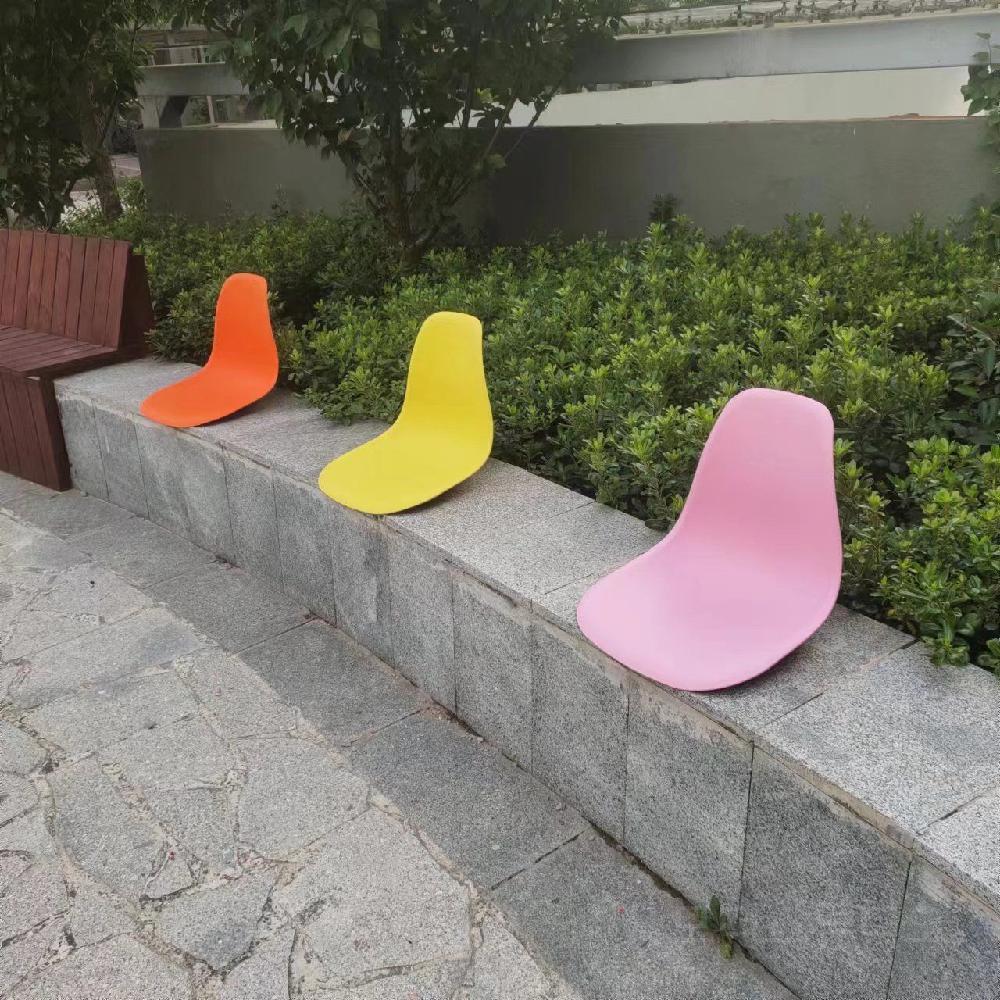 컬러 벤치 카페 대기석 의자 대기 밴치 카페 웨이팅 2인 흑백 - 상세 이미지 2