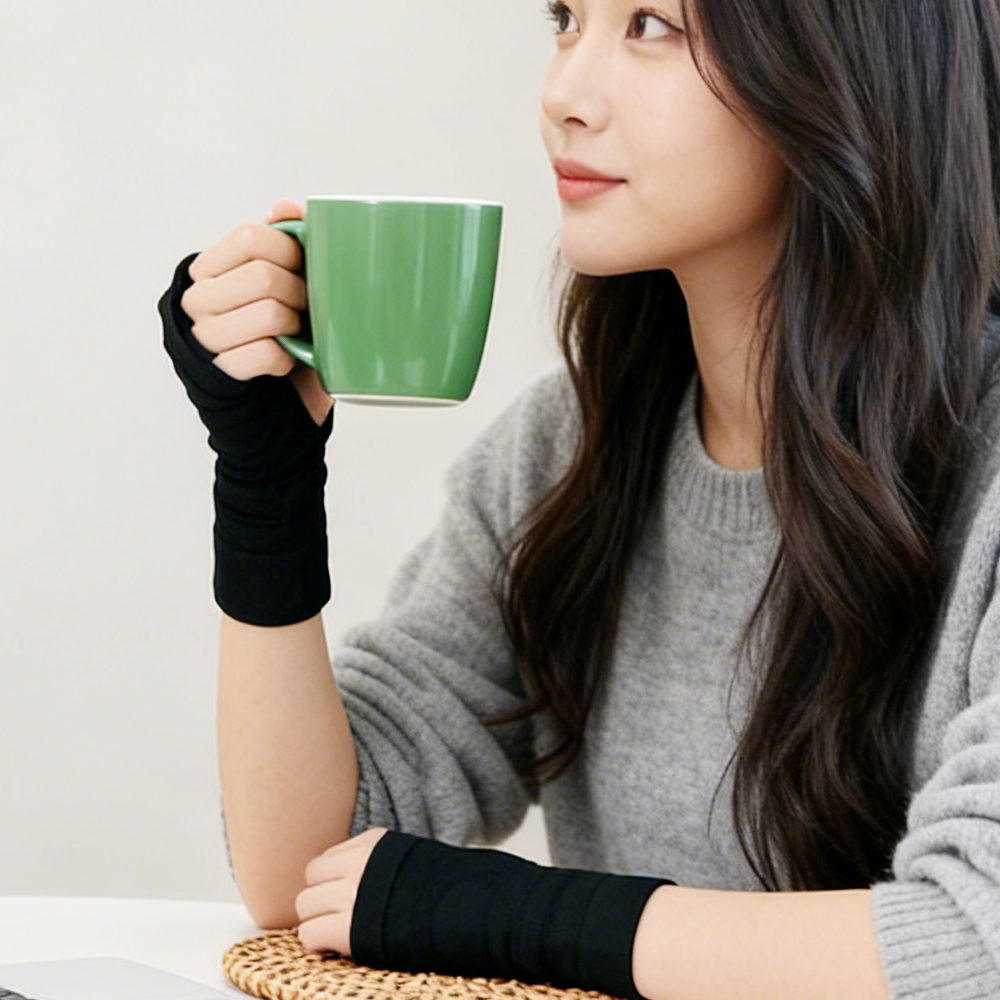 닥터코어런 블랙 베이비랩 출산 손바닥보호대 얇은손목 산모 임산부산후 약국아대 1쌍구성 - 상세 이미지 4