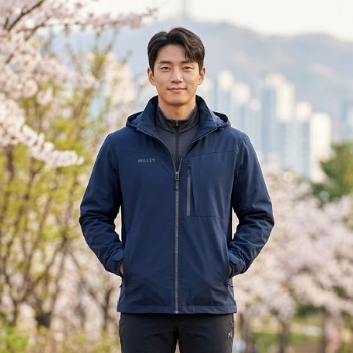 MILLET 밀레 남성 봄 아웃도어 미들레이어 방풍 방수 바람막이 2L 등산자켓 - 상품 이미지