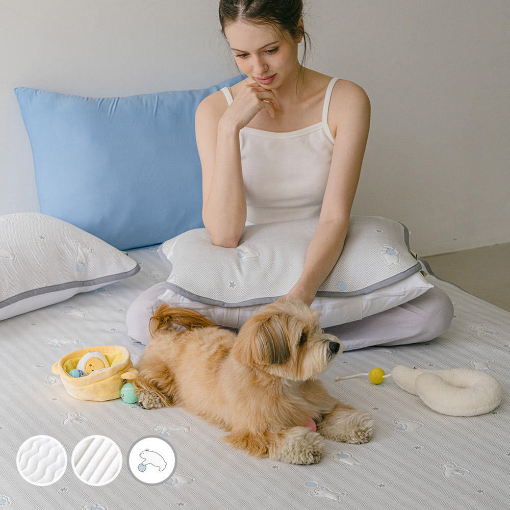 바자르 냉감 듀라아이스 3중직 냉감여름패드 메쉬 논슬립 여름 침대패드 SS