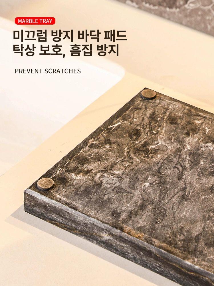 대리석 트레이 촬영 플레이팅 스몰 소품 펜스 미니 감성 심플 인테리어 수납판 - 상세 이미지 5