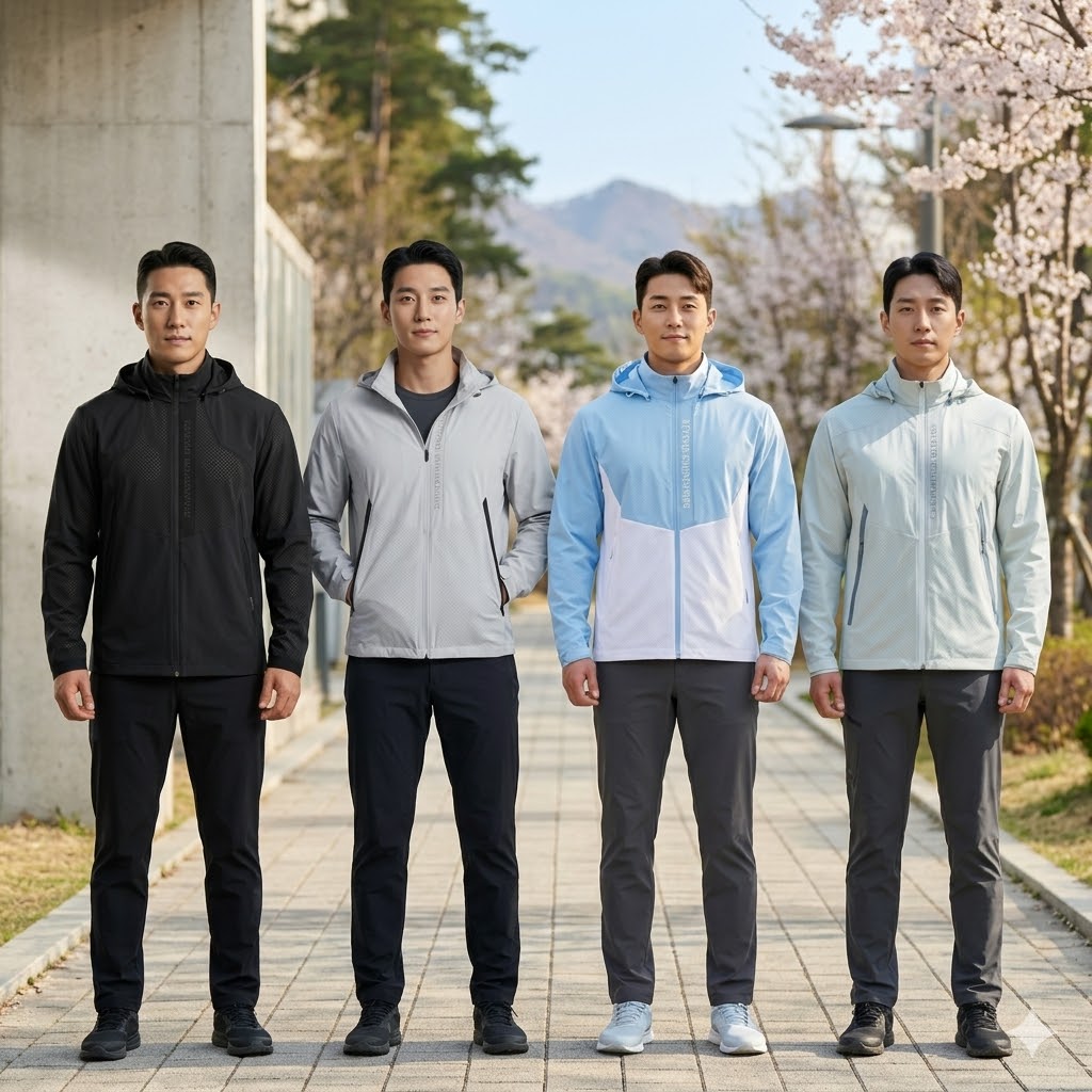밀레 남자 봄여름 아웃도어 통기성 홑겹 경량 바람막이 등산자켓 - 상세 이미지 2