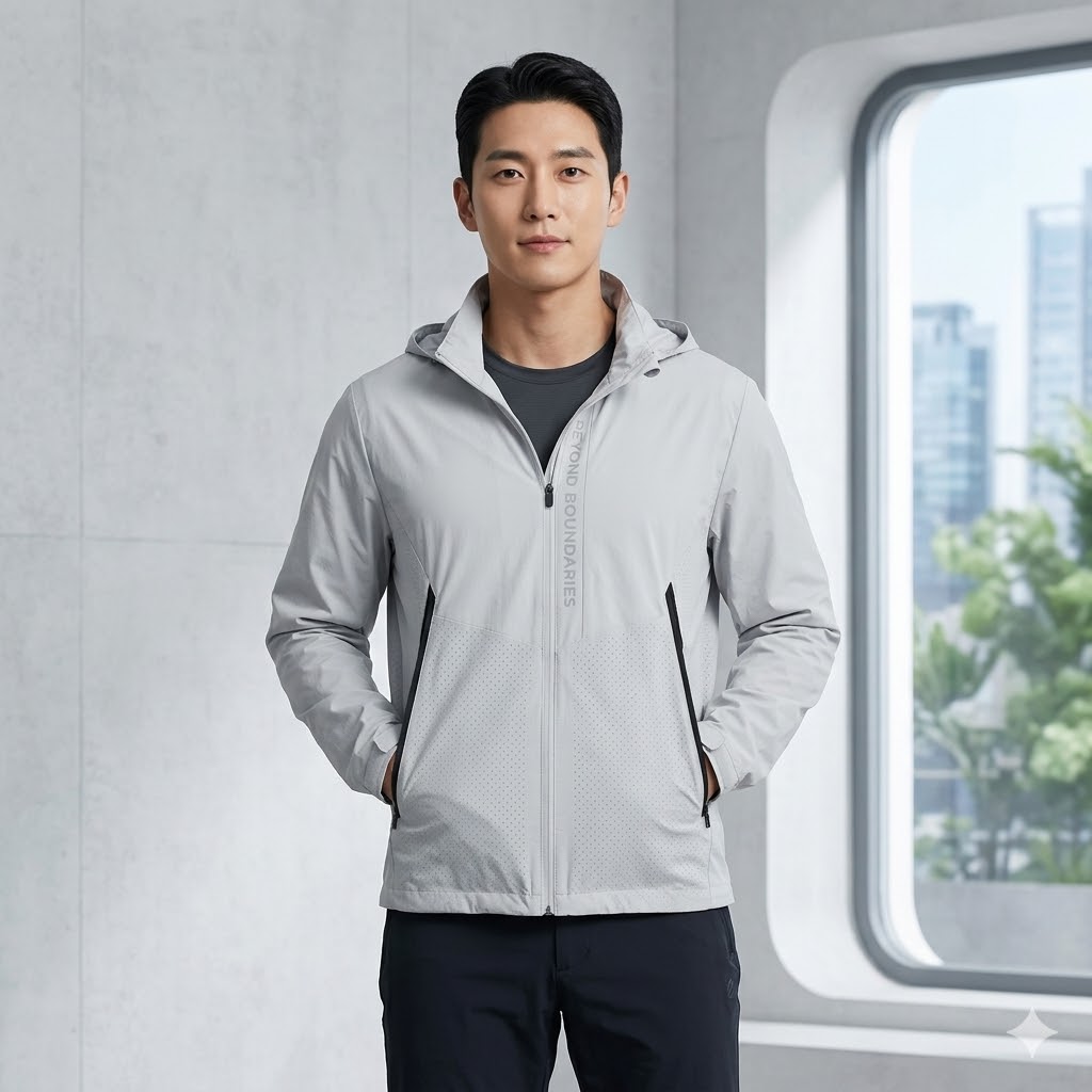 MILLET 밀레 남성 봄 아웃도어 통기성 홑겹 경량 바람막이 등산 자켓 - 상품 이미지