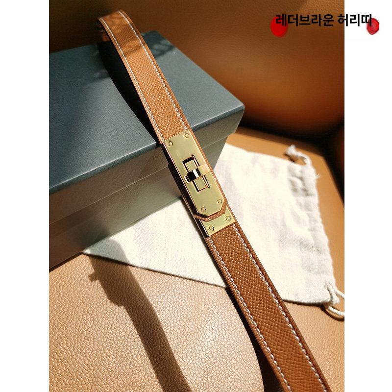 여성용 천연가죽 원피스용 허리띠 정장 팬츠 장식용 - 상세 이미지 3