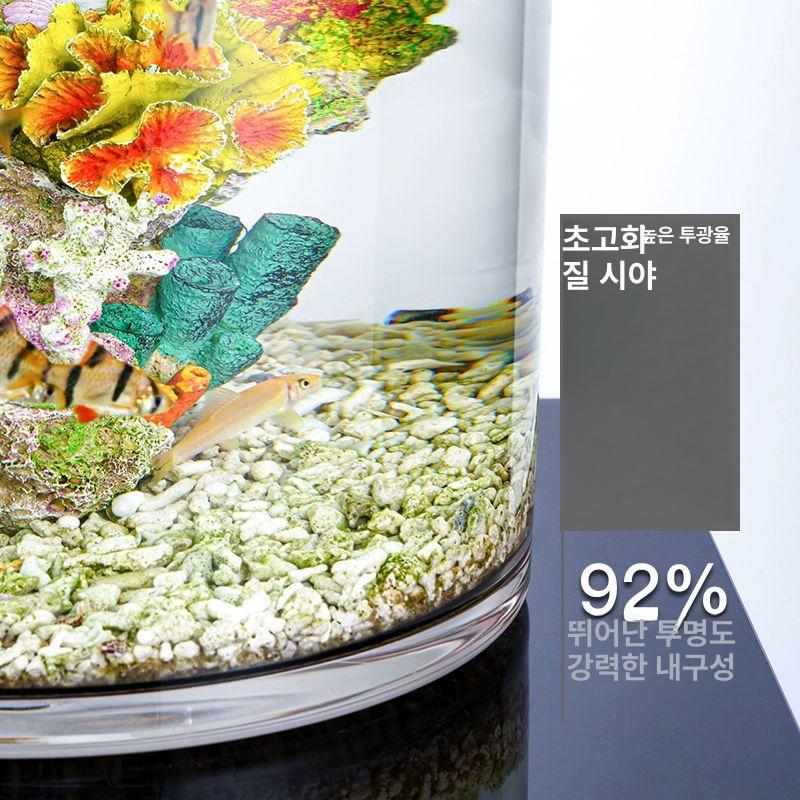 원통형 투명 수조 어항 대형 물고기 촬영 아크릴 소품 20cm 15cm VR200-150 강화 PC - 상세 이미지 3