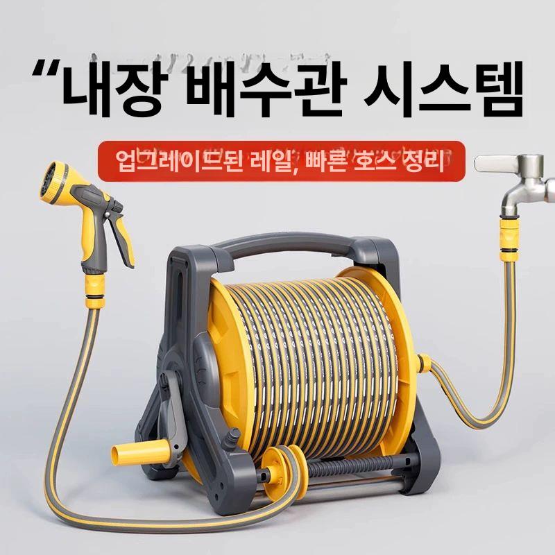 정원관리 릴호스 세차용 고압 수도 농업 호스릴 야외 분사기 물호스 원예 베란다 - 상세 이미지 3