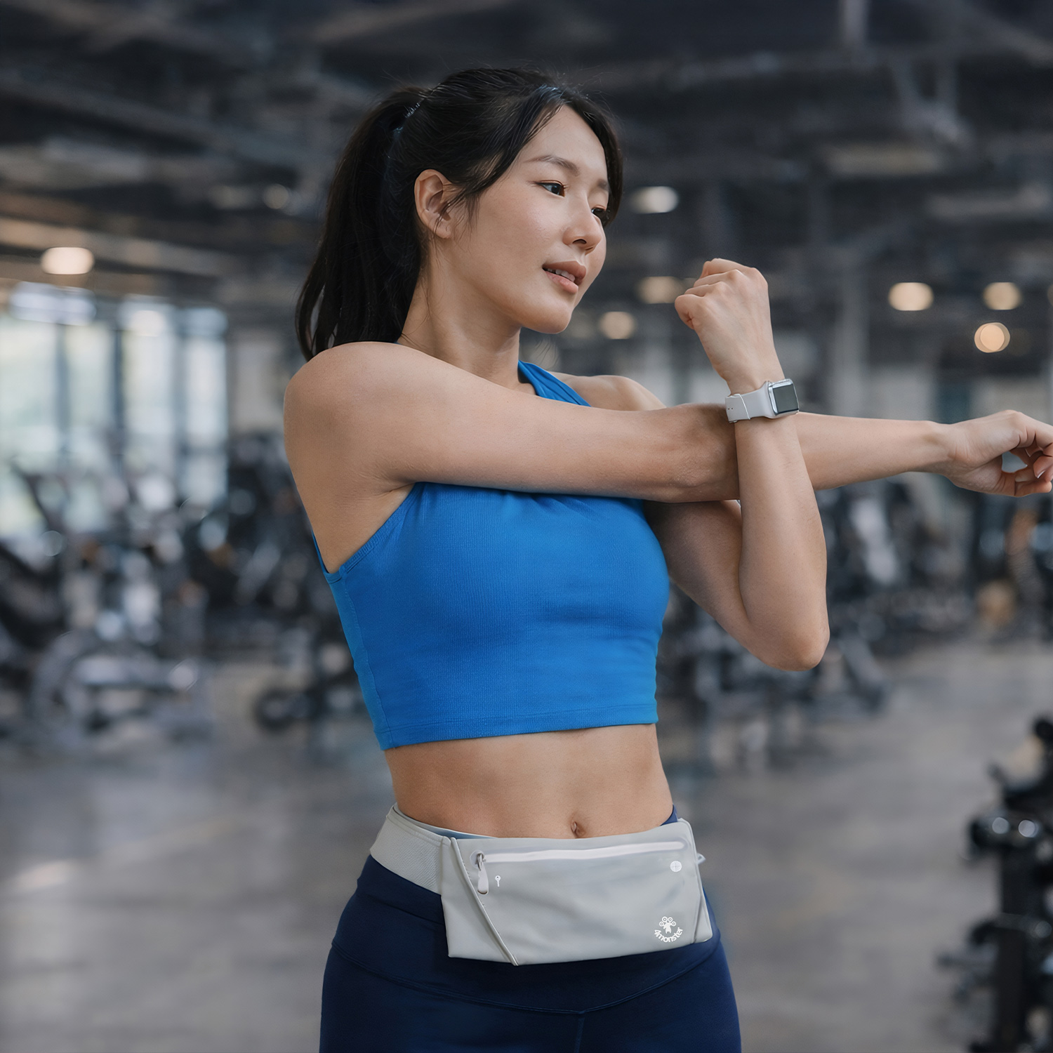 4몬스터 러닝벨트 마라톤 하이킹 달리기 트레일 힙색 허리 밴드 런닝 조깅 핸드폰 보관 가방 - 상세 이미지 4