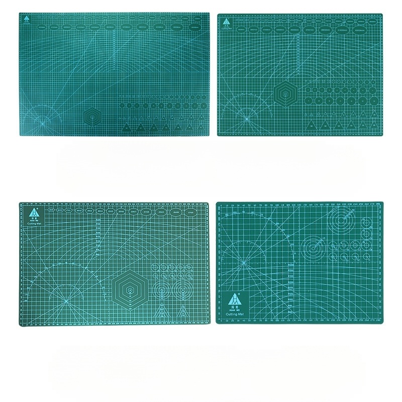 재단용 매트 컷팅 공방 작업대 칼받침 양면 격자눈금 민트그린 PVC A2 흰색 진녹색 매트 - 상세 이미지 3