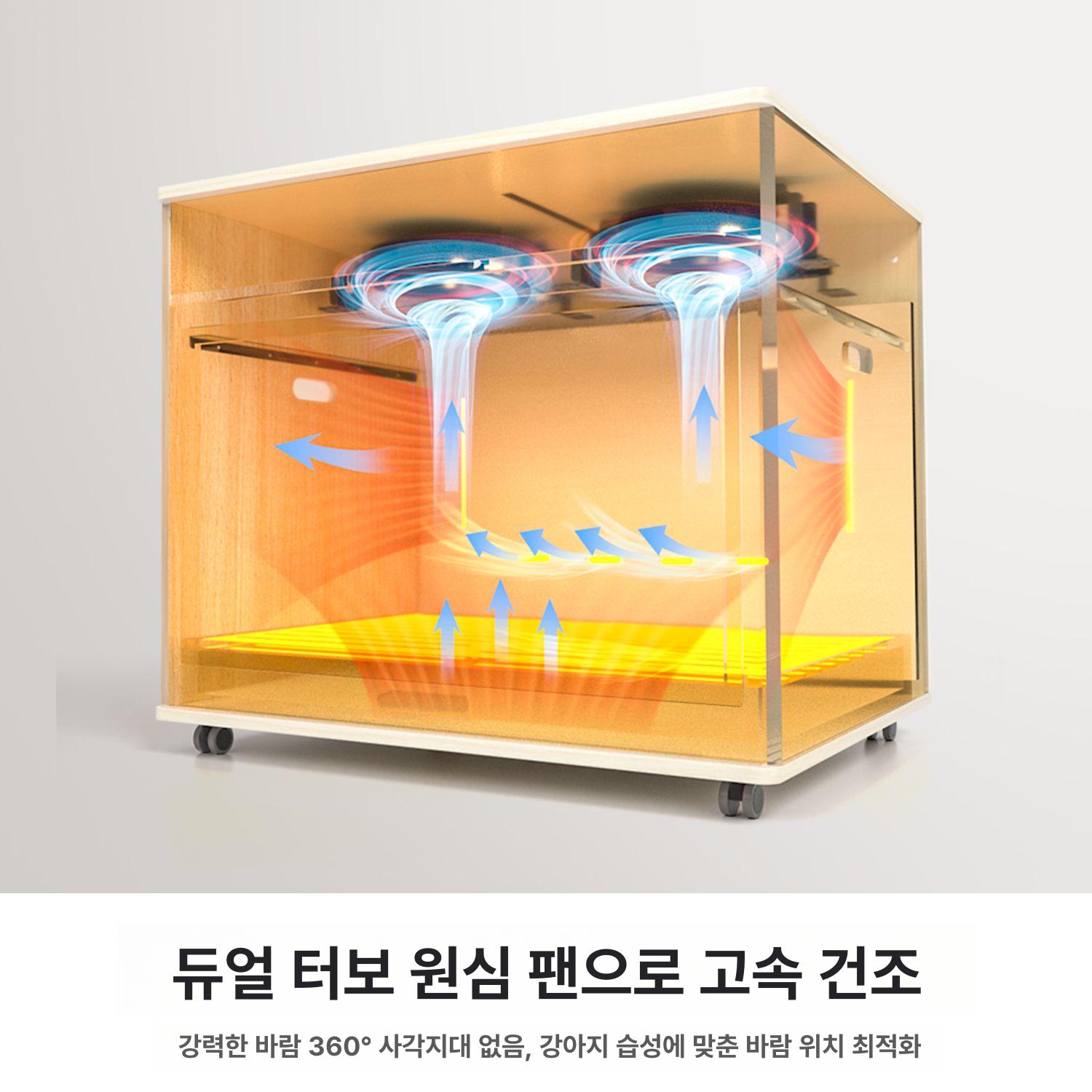 대형견 드라이룸 430l 리트리머 진돗개 건조기 드라이기 강아지 중대형 - 상세 이미지 4