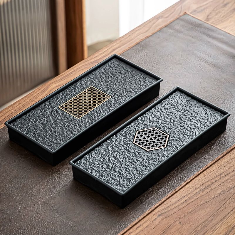 차판 다도판 티 가정용 다반 경량 퇴수기 52x32cm 소형 직사각형 28x12 저장식 - 상품 이미지