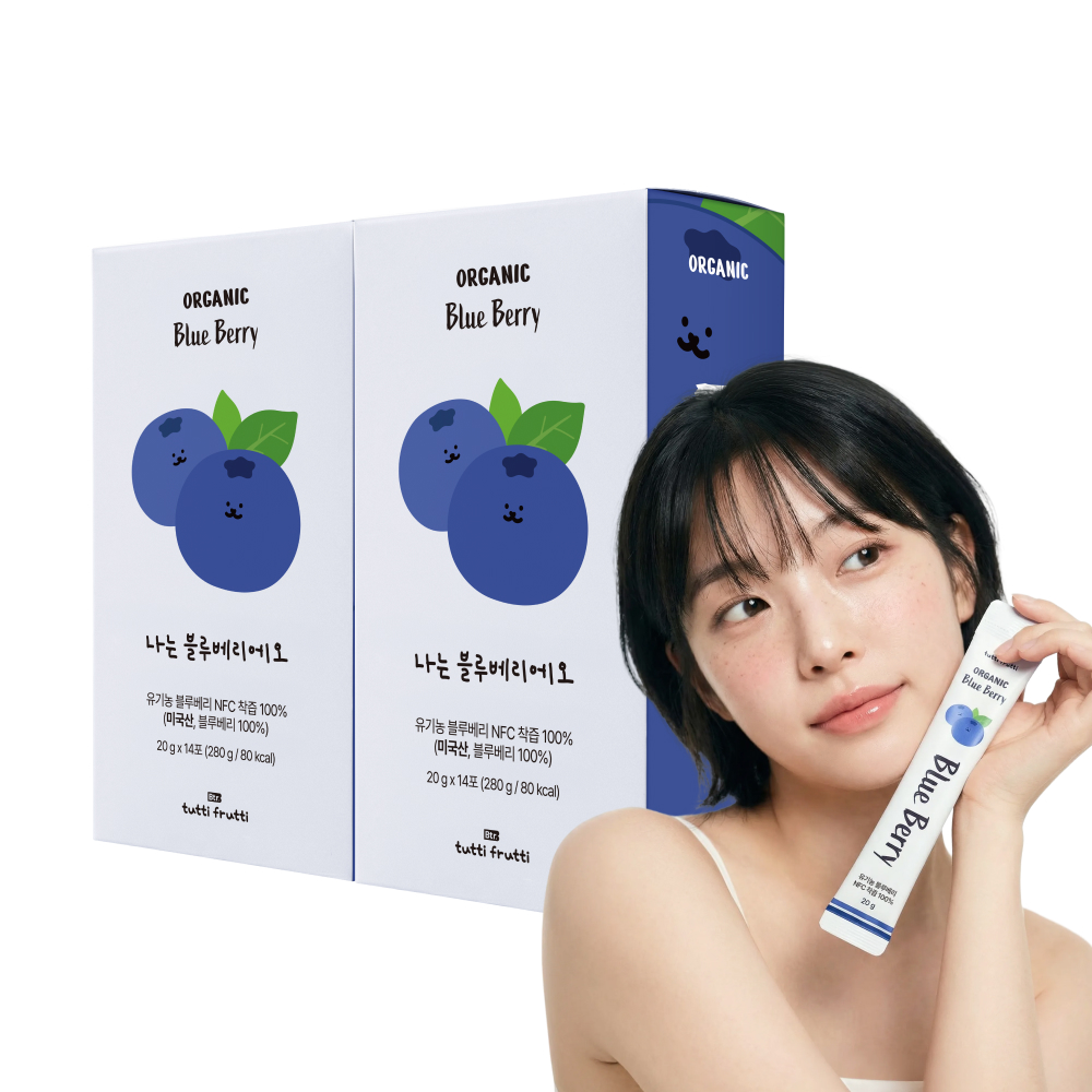 뚜띠프루티 유기농 NFC 블루베리즙 착즙 스틱 100% 20g, 14포, 2개 - 상품 이미지