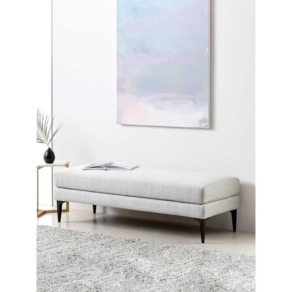 심플 벤치 스툴 거실 침대 용 드레스룸 가정용 긴 소파 100x50x43cm - 상세 이미지 2