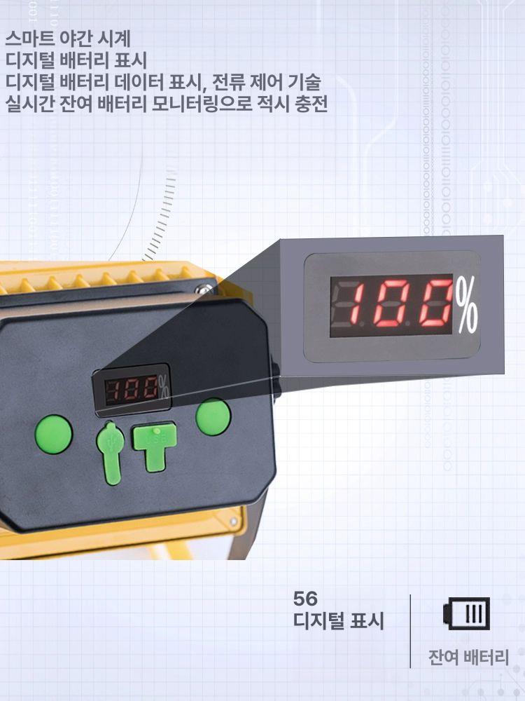 led 투광기 야외 야시장 랜턴 건설 등 스탠드 간판 전구색 원형 슬림 - 상세 이미지 3