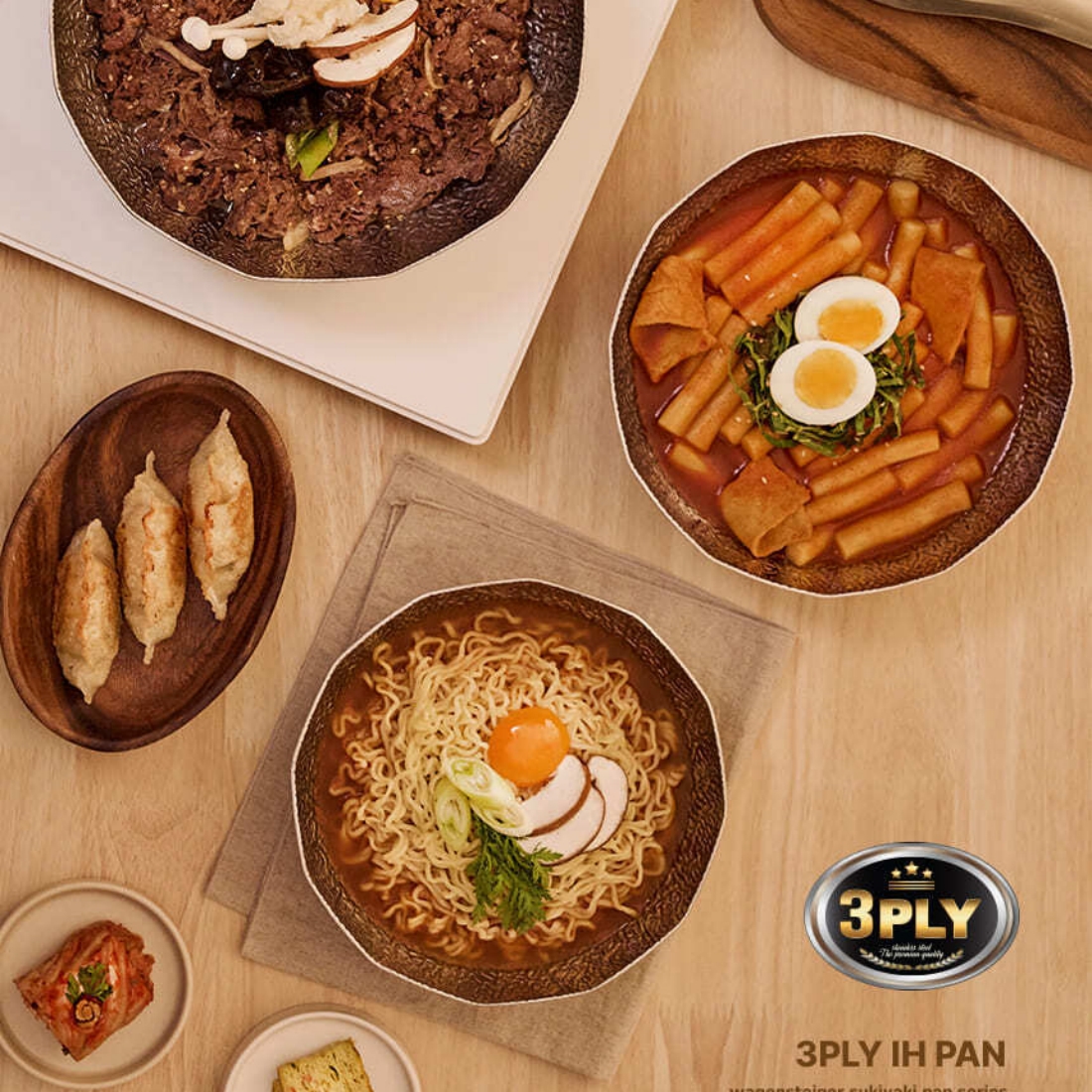 통3중 바겐슈타이거 전골냄비 인덕션 샤브샤브 스키야키 어묵탕 오뎅 냄비 20cm, 스텐 12각 이미지 7