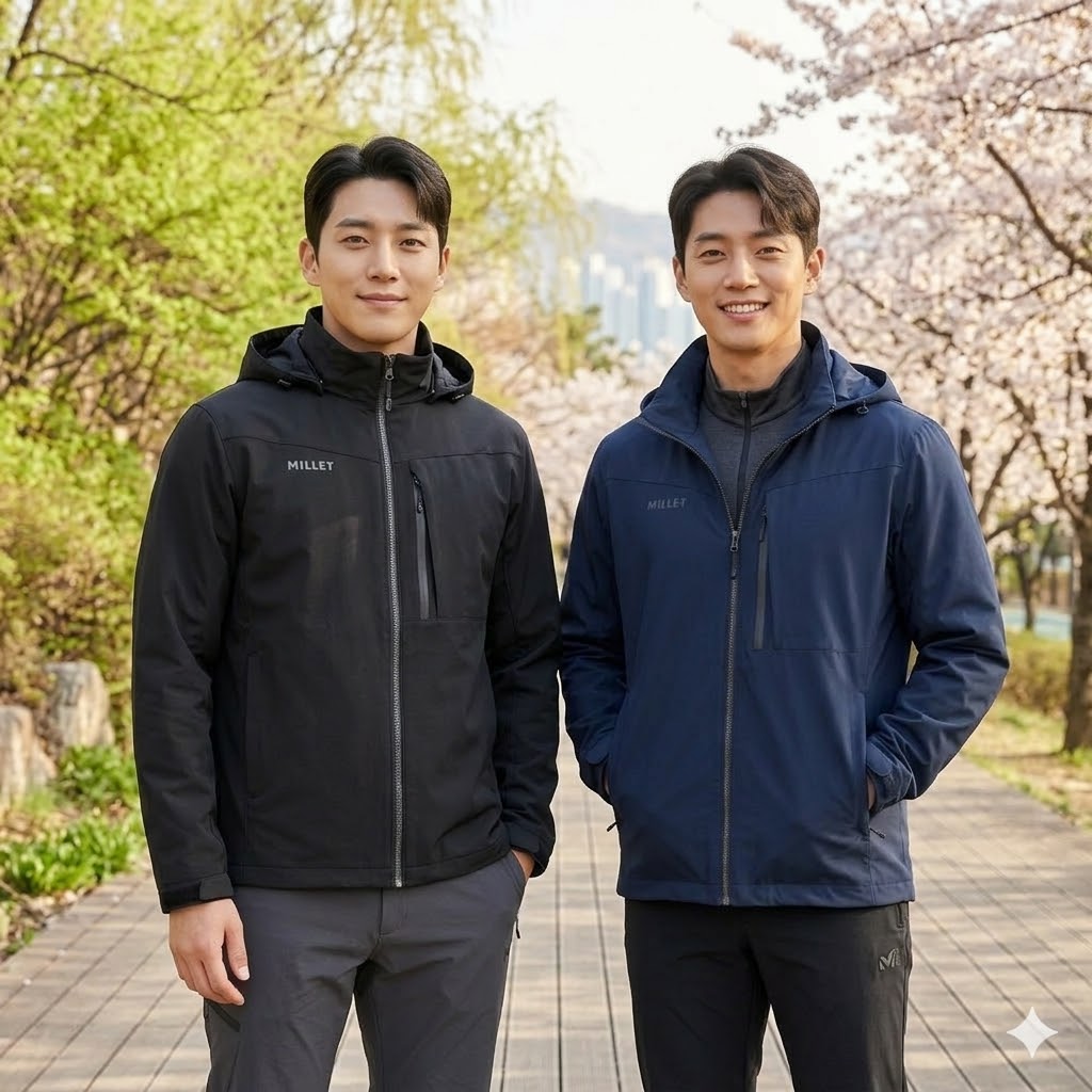MILLET 밀레 남자 봄 아웃도어 방풍 방수 바람막이 2L 등산 자켓 - 상세 이미지 2
