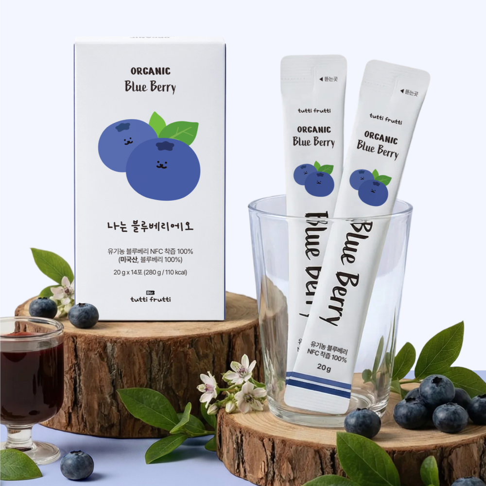 뚜띠프루티 유기농 NFC 블루베리즙 착즙 스틱 100% 20g, 14포, 1개 - 상세 이미지 4