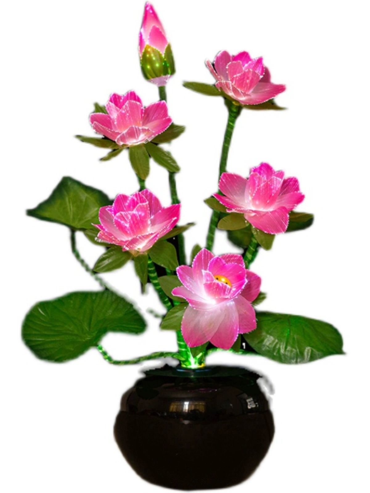 불교꽃전등 장식용 조화 연잎 꾸미기 법단 조명 업그레이드 5단 연꽃 48cm - 상세 이미지 2