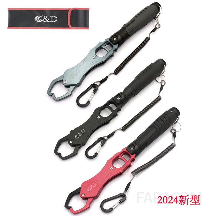 일본 G&amp;D 2024 신형 피쉬그립 무게측정 피싱스케일 보가그립 알루미늄 바다 배스 농어 방어 부시리 고기집게 [관부가세포함] 그레이 - 상세 이미지 2