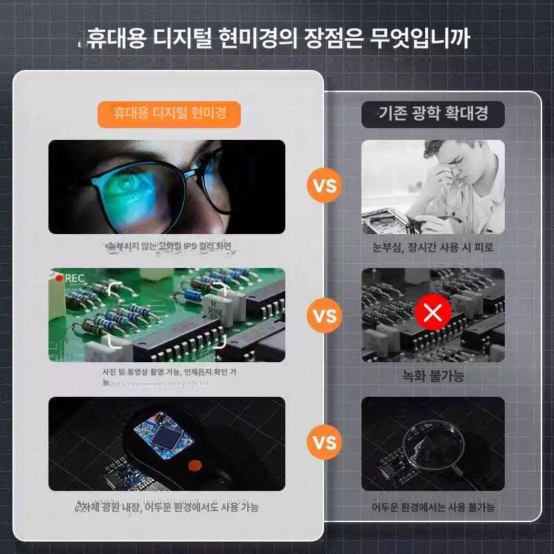 휴대용 디지털 현미경 확대경 관찰 핸디 충전식 - 상세 이미지 5