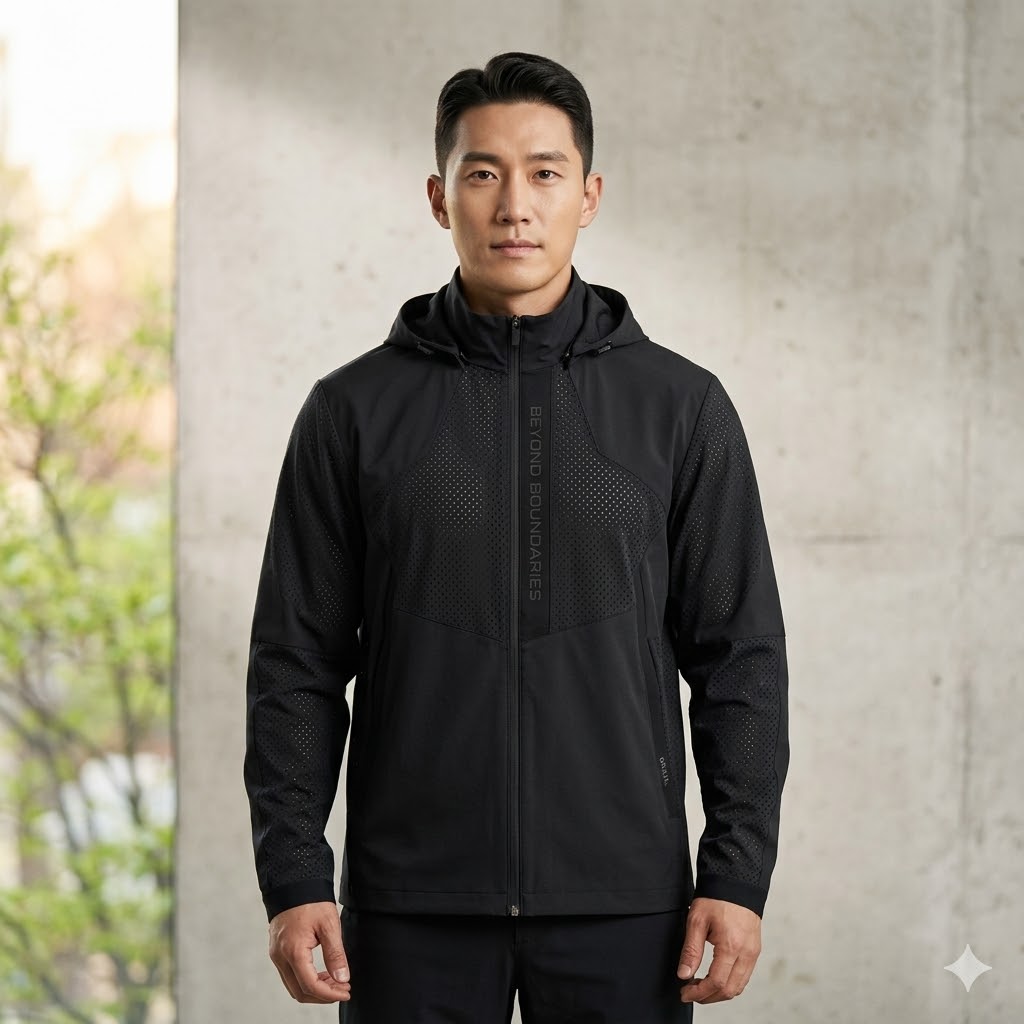 MILLET 밀레 남성 봄 아웃도어 통기성 홑겹 경량 바람막이 자켓 - 상품 이미지