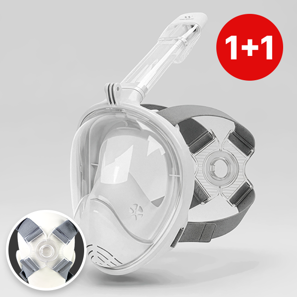 1+1 위베런 이지브리더 4세대 스노쿨링 마스크 풀페이스 스노클 장비 일체형 물안경 세트 제품 이미지